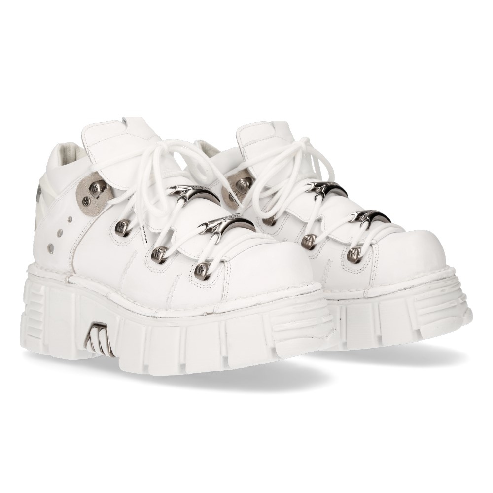 New Rock - M-106N-C27 Baskets à plateforme - Blanc